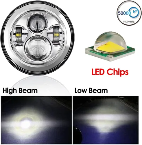Miniatura 3 de Belt&Road - Faro delantero LED redondo de 7 pulgadas para 2014-2023 + HD Street Glide Special y Road King Special, Hi-Lo Beam con adaptador de doble