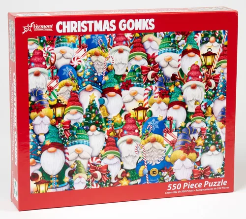 Miniatura 3 de Vermont Christmas Company Christmas Gonks - Rompecabezas de 550 piezas