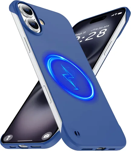 Miniatura 28 de GRECAZO Funda magnética delgada para iPhone 15 Plus de 6.7 pulgadas (2023), ultrafina, ligera, duradera, sin marco, mate, rígida, MagSafe con anillo