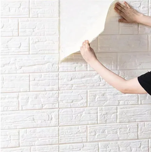 Miniatura 3 de Paneles de pared 3D adhesivos de pared, papel tapiz autoadhesivo impermeable, espuma de polietileno, decoración de despegar y pegar, paneles