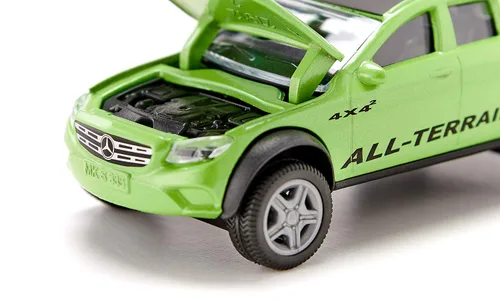 Miniatura 2 de SIKU 2349, Mercedes-Benz Clase E All-Terrain 4 x 4², 1:50, Metal/Plástico, Verde, Coche de juguete para niños, Enganche de remolque y capó