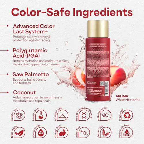 Miniatura 3 de Colorproof Sulfate-Free Volumizing Conditioner For Women Hydrating Conditioner With White Nectarine Scent Vegan and Color-Safe Formula Adds