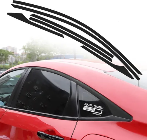 TOMALL Calcomanías de vinilo para borde de ventana de automóvil compatibles con Honda 10th Civic 2016 2017 2018 2019 2020 2021 Accesorios de moldura