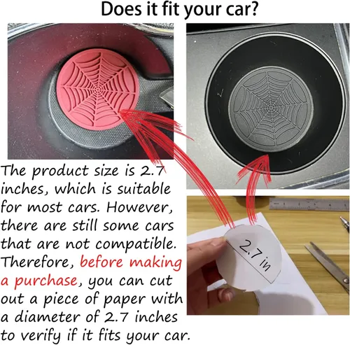 Miniatura 4 de Portavasos para automóvil, paquete de 2 portavasos antideslizantes universales para automóvil, duradero, adecuado para la mayoría de accesorios