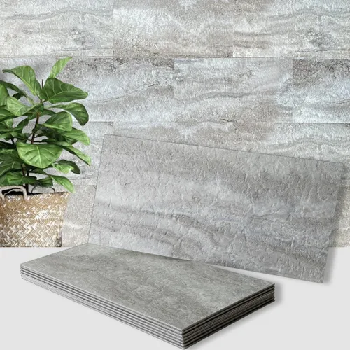 Miniatura 15 de AULIGET 20 piezas de azulejos de pared de piedra sintética ligera para despegar y pegar, 6 x 12 pulgadas, PVC para cocina, baño, lavandería, cámper