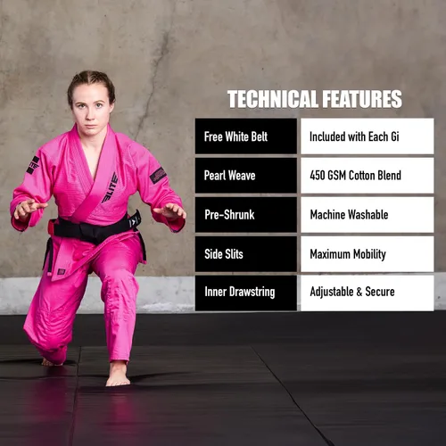Miniatura 6 de Elite Sports Ultra ligero BJJ GI para mujer - IBJJF Jiu-Jitsu GI para niñas y mujeres (consulte la guía especial de tallas)