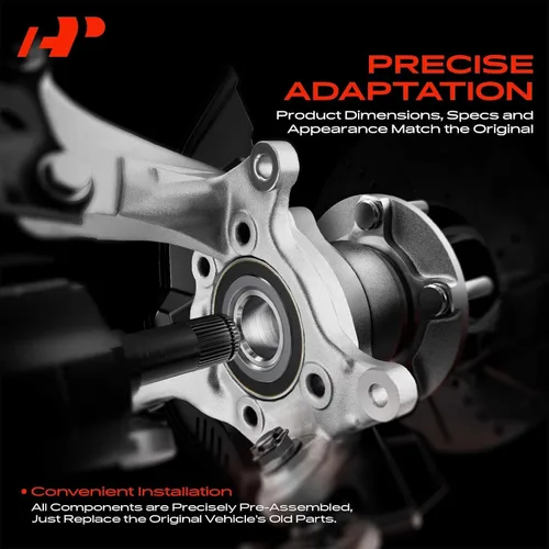 Miniatura 8 de A-Premium Conjunto de cubo de cojinete de rueda y nudillo de dirección delantero izquierdo compatible con Honda Accord 2013 2014 2015 2016, lado