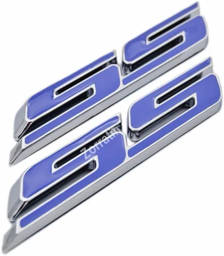 Miniatura 13 de Calcomanía de emblema interior para maletero lateral de parrilla azul cromado con adhesivo para Chevrolet Chevy Camaro Impala Malibu Holden azul