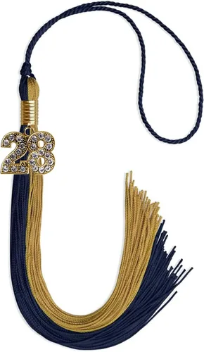 Miniatura 116 de Endea Graduation Borla de doble color con dije dorado (negro/oro brillante, 2022)