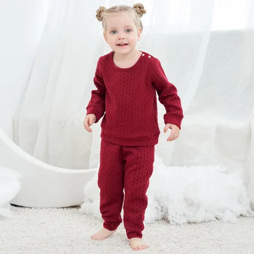 Miniatura 45 de Renotemy Conjunto de ropa para bebé recién nacida, para otoño e invierno, manga larga, pantalones, lindo conjunto de ropa para bebé niña