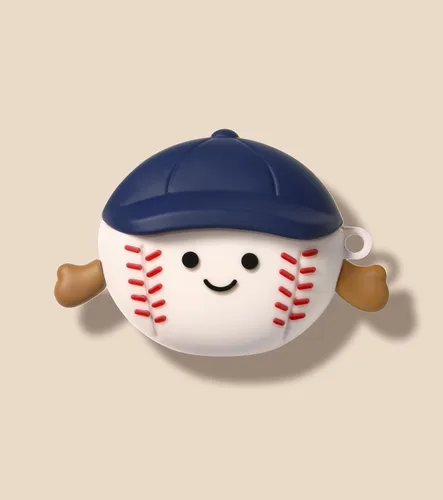 Miniatura 4 de para Airpods Pro 3 Estuche, Funda Protectora de Silicona para Airpods Pro 3 Lindo Diseño 3D de Béisbol de Dibujos Animados para Hombres, Mujeres
