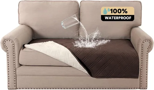 Miniatura 19 de PrinceDeco - Funda para sofá reclinable 100% impermeable, funda para sofá para sala, protector de muebles resistente al agua con correas elásticas