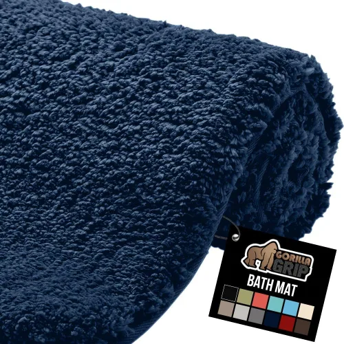 Miniatura 14 de GORILLA GRIP Alfombras de baño, ultra suaves, absorbentes, de felpa gruesa, lavables a máquina, microfibra de secado rápido, tapetes para ducha