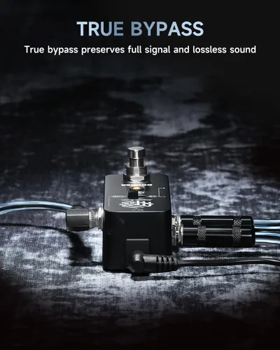Miniatura 7 de Donner Pedal de efecto ABY Box, conmutador AB de selector de línea, mini, para guitarra, True Bypass