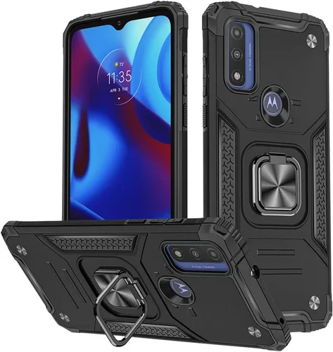 Miniatura 9 de Funda para Moto G Pure, funda Moto G Power 2022, soporte giratorio de grado militar de 360° (resistente), fundas protectoras a prueba de golpes