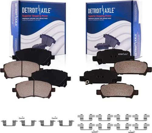 Miniatura 10 de Detroit Axle - Pastillas de Freno Delantero Izquierdo Reemplazo de Pinza de Disco para Dodge Ram 1500 Dakota Mitsubishi Raider - Juego de 3 piezas
