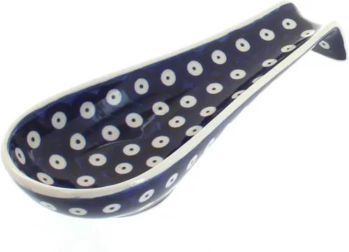 Miniatura 4 de Blue Rose Polish Pottery Blue Violet - Soporte para cuchara mediano