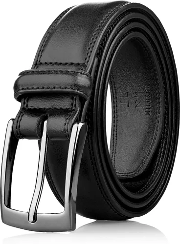 Miniatura 14 de MILORDE Cinturón de vestir de cuero genuino para hombre, hecho a mano, 100% cuero de vaca, diseños clásicos y modernos para trabajo, negocios y uso