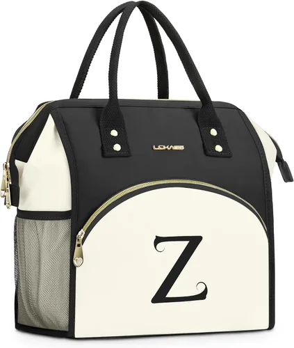 Miniatura 33 de Bolsa de almuerzo personalizada para mujer, elegante, reutilizable, aislada, con iniciales, para amiga, grande, de apertura ancha, resistente al