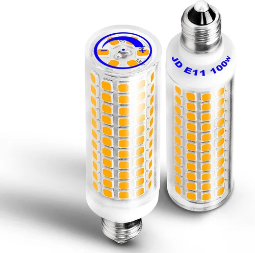 Miniatura 15 de Ziomitus BA15D Bombillas LED de Base Bayoneta de Doble Contacto/DC de 120 Voltios, Reemplazo de 50 Vatios-75 Vatios, T3/T4/C7/S6, 2700K Blanco
