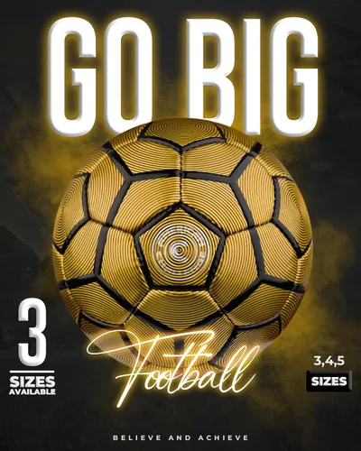Miniatura 3 de American Challenge Balón de fútbol Bérgamo – Balón de fútbol profesional para campos de césped – Pelotas de fútbol duraderas cosidas a máquina