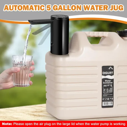 Miniatura 5 de Jarra de agua de 5 galones con dispensador de agua eléctrico Bomba de agua recargable tipo C de 2000mAh automática Bomba de agua libre de BPA