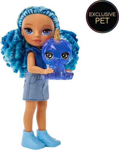 Miniatura 5 de Rainbow High Littles - Sapphire Bradshaw, muñeca pequeña con monedero azul de 5.5 pulgadas, juguete mágico para mascotas, regalo de juguete