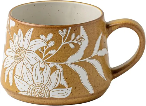 Miniatura 4 de Taza de café grande de cerámica de 24 onzas con asa, taza de café vintage, taza de té extra grande para oficina y hogar, apta para lavavajillas