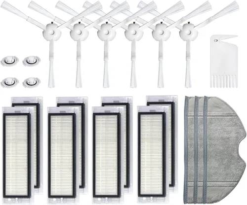 Miniatura 16 de Cepillo de rodillo robot de barrido, cepillo lateral, filtro HEPA, trapos de limpieza Peines para 360 S5 S7 Aspiradora Accesorios de repuesto