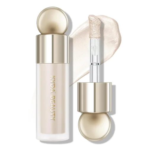 KYDA Iluminador líquido, brillo natural con tinte, acabado sedoso y duradero, cobertura ligera y cremosa de seda, maquillaje para realzar el rostro