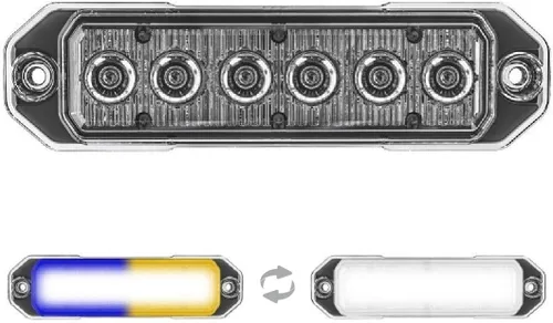 Miniatura 14 de Super Take Down Z-6 TIR LED de montaje en superficie estroboscópica de emergencia y luces de trabajo/TD de advertencia - Luz de rejilla de policía