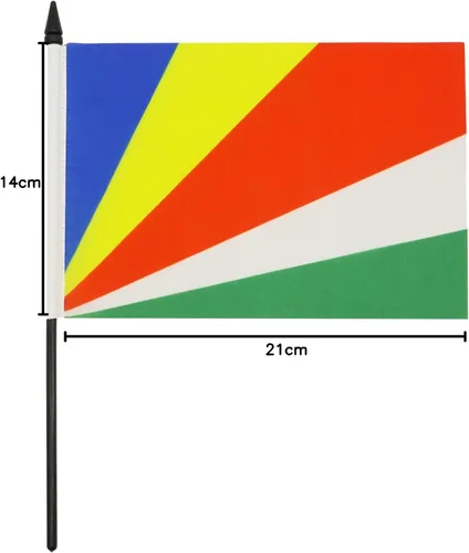 Miniatura 303 de AZ FLAG Sierra Leone Bandera de mesa 5'' x 8'' - Bandera de escritorio de Sierra Leona 21 x 14 cm - Bastón y base de plástico negro