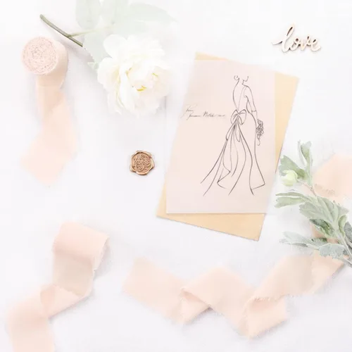 Miniatura 2 de Socomi - Rollo de cinta de gasa con franjas de color de muestras, 1-3/4 pulgadas x 7 yardas, 4 rollos de cintas hechas a mano para invitaciones