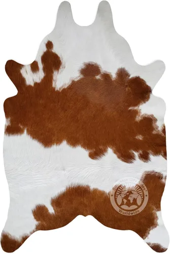 Miniatura 6 de Sunshine Cowhides Alfombra pequeña de piel de vaca 100 % genuina, color blanco y negro, alfombra de piel de animal de estilo moderno y alfombra