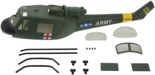 Miniatura 3 de Helicóptero RC UH-1B 450 fuselaje prepintado para helicópteros de tamaño 450. Adecuado para casi todos los helicópteros de 450 tamaños