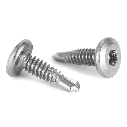 Miniatura 8 de Tornillos de chapa metálica #12 x 5/8 pulgadas, 100 tornillos de cabeza plana de acero inoxidable 410, tornillos Tek, tornillos Allen, tornillos