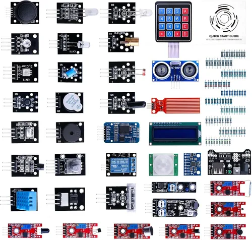 ELEGOO Kit de módulos de sensor 37 en 1 actualizado con tutorial compatible con R3 MEGA 2560 Nano