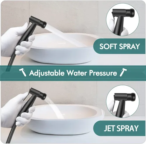 Miniatura 3 de Pulverizador de bidé de mano de lujo, juego de accesorios de bidé de baño de acero inoxidable SUS304, rociador de pañales de tela para bebé