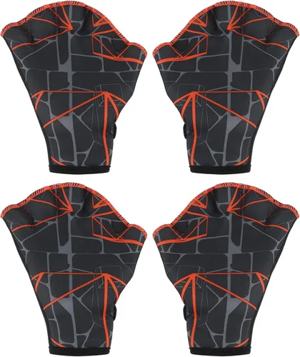 Miniatura 14 de PATIKIL Guantes acuáticos de natación guantes de natación con malla de impresión de resistencia al agua accesorios de entrenamiento para natación