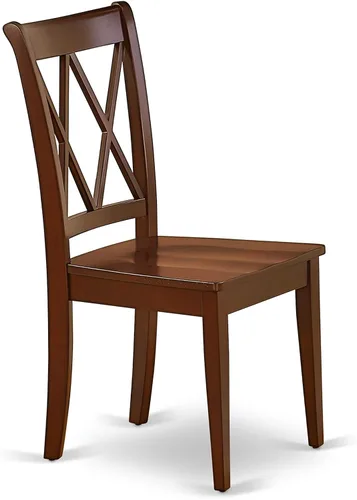 Miniatura 6 de East West Furniture ESCL3-BCH-C - Juego de mesa de comedor de 3 piezas que contiene una mesa de cocina redonda con pedestal y 2 sillas de comedor