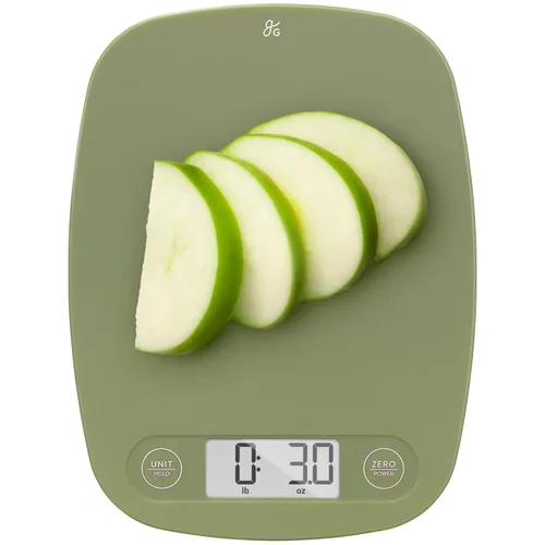 Miniatura 11 de Greater Goods Báscula de alimentos – Báscula digital de cocina, precisión de 1g (0.035 oz), tara fácil y conversión rápida, diseño compacto delgado