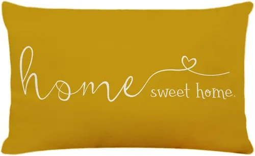 Miniatura 12 de Fundas de almohada decorativas estilo casa de campo con citas "Home Sweet Home", 18 x 18 pulgadas, funda de cojín lumbar decorativa para casa
