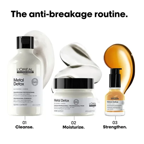 Miniatura 6 de L'Oreal Professionnel Metal Detox Leave-In Oil - Detoxifies, Prevents Damage and Prolongs Hair Color With Shine