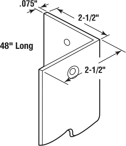 Miniatura 4 de Prime-Line MP10069 - Protector de esquina de vinilo, blanco, 2-3/8 x 48 pulgadas, protectores de esquina de vinilo duraderos, fácil de instalar