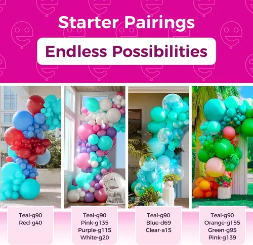 Miniatura 138 de Bezente - Globos de 5 pulgadas de látex redondos pequeños para revelación de género, despedidas de soltera, cumpleaños, bodas y aniversarios, aptos