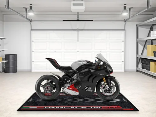 Miniatura 2 de Alfombrilla de estacionamiento para Panigale V4 SP2 modelo de motocicleta, expositor y tapete para pozo, alfombra lavable antideslizante para garaje