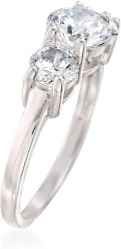 Miniatura 3 de Ross-Simons 2.00 ct. t.w. CZ 3-Stone Ring in Sterling Silver
