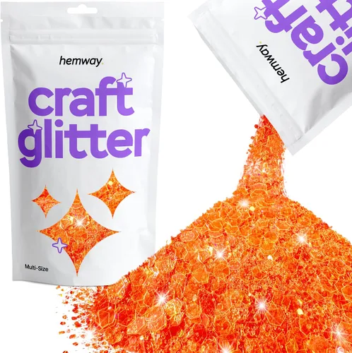Miniatura 33 de Hemway Craft Glitter - Rojo Copos de lentejuelas metálicas de varios tamaños para manualidades de resina y epoxi Suministros para vasos