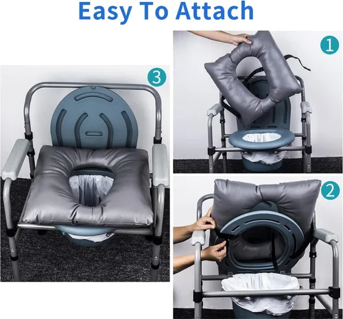 Miniatura 6 de MINIVON Cojín de asiento para mesita de noche, ajuste universal, cojín de asiento cómodo para ancianos, funda de asiento suave para asiento