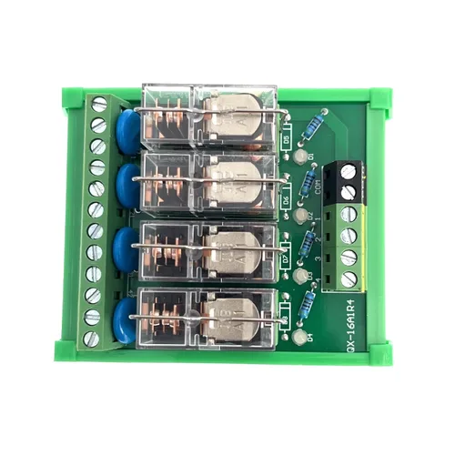 Miniatura 3 de Módulo de interfaz de relé de montaje en carril de 4 canales AC/DC 24V Relé de potencia enchufable PNP NPN SPDT 16A, G2R-1-E